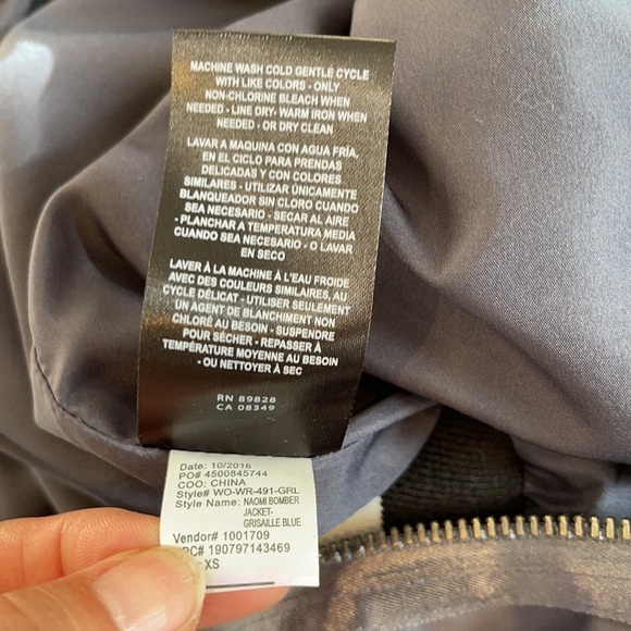 William Rast Lavender Grey Satiny Jacket - Picture 9 of 9